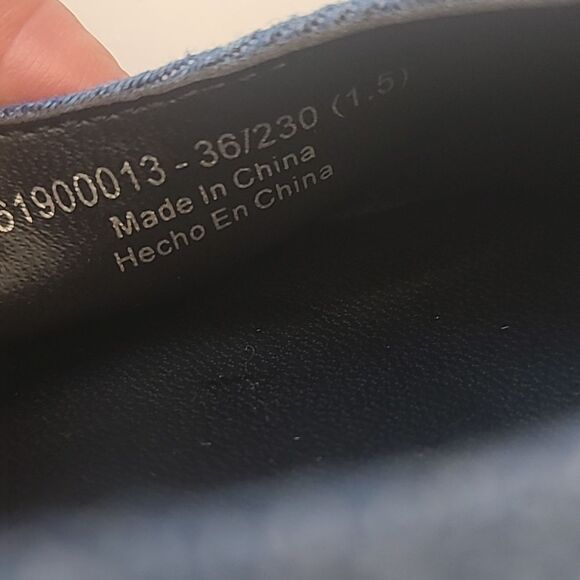 Charles & Keith Gabine Slingback Blue Denim Kitten Heel Silver Decor EU 36 - Picture 13 of 16